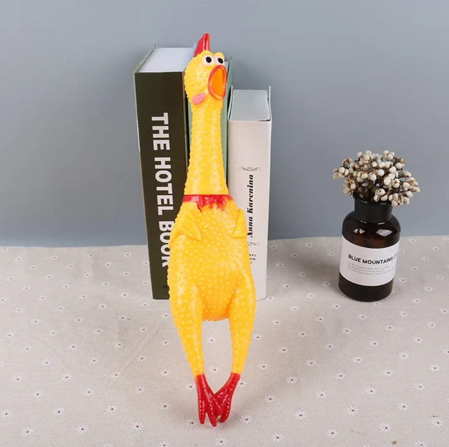 Poulet hurlant, jouet couineur pour chien