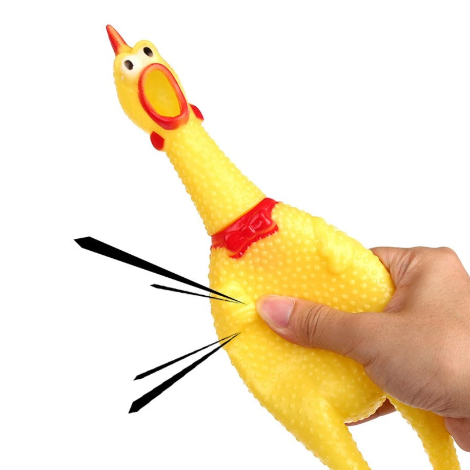 Poulet hurlant, jouet couineur pour chien