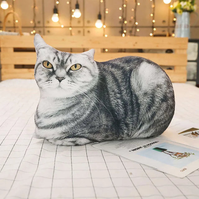Coussin en forme de chat 3D