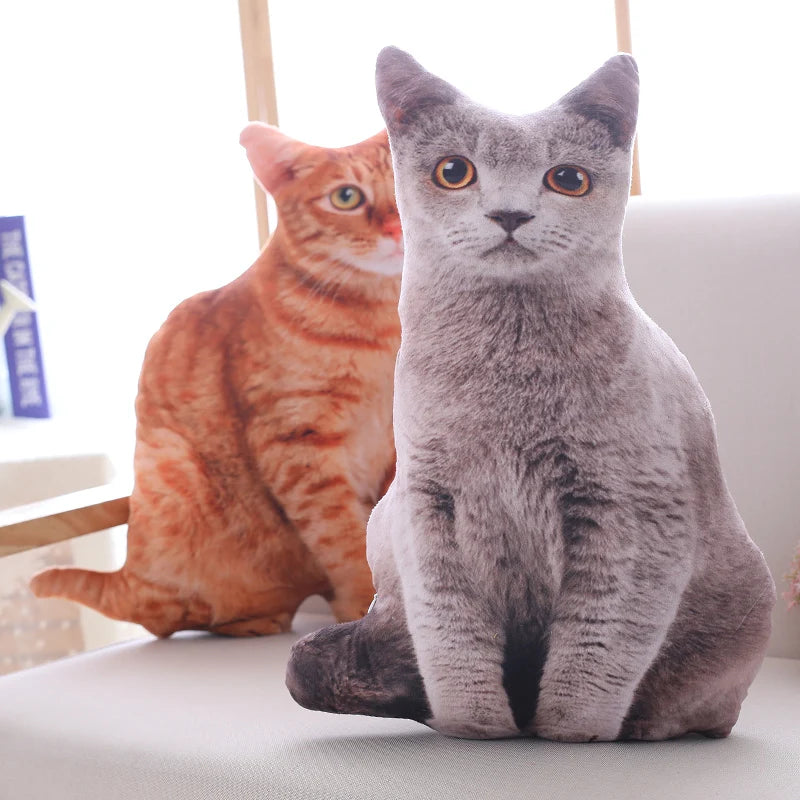 Coussin en forme de chat 3D