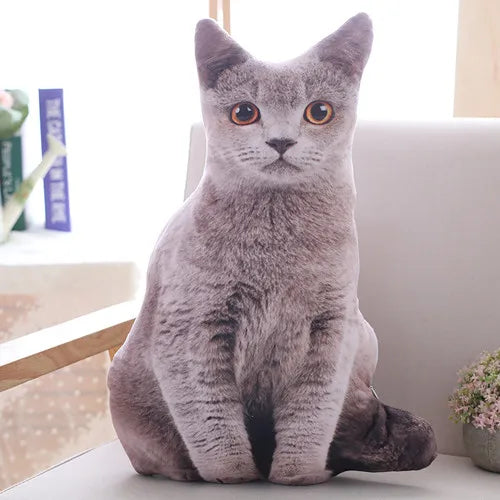 Coussin en forme de chat 3D
