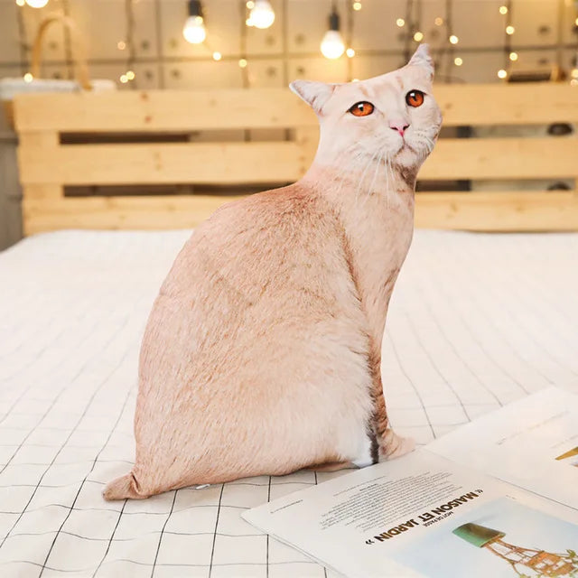 Coussin en forme de chat 3D