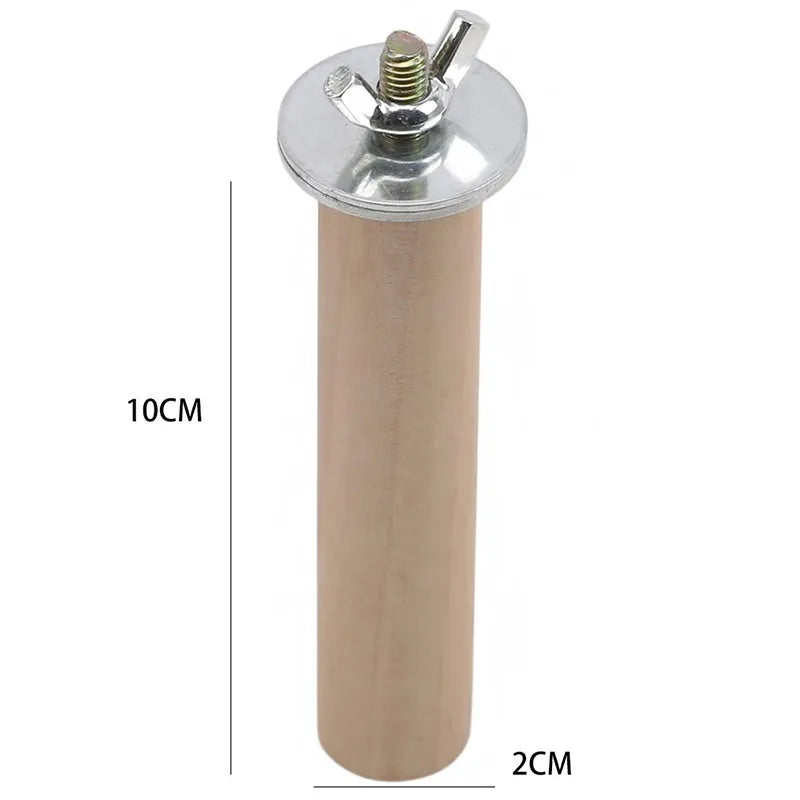 Support de suspension en bois brut pour oiseaux