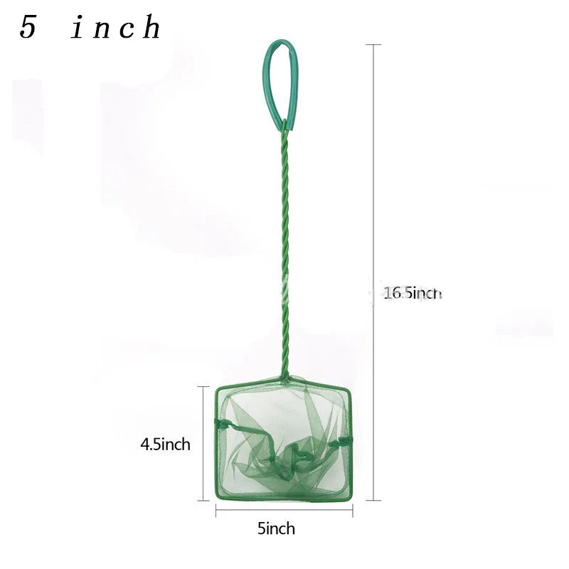 Filet de pêche portable à long manche carré pour aquarium