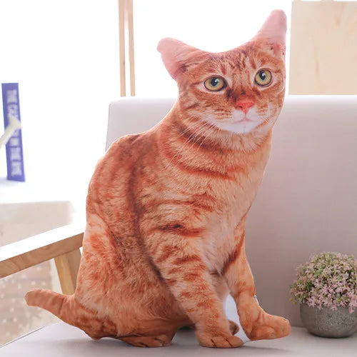Coussin en forme de chat 3D