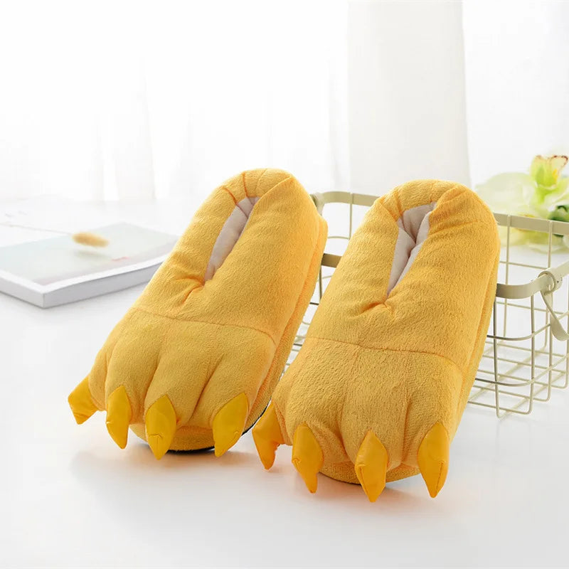 Pantoufles d'intérieur en forme de patte de félin
