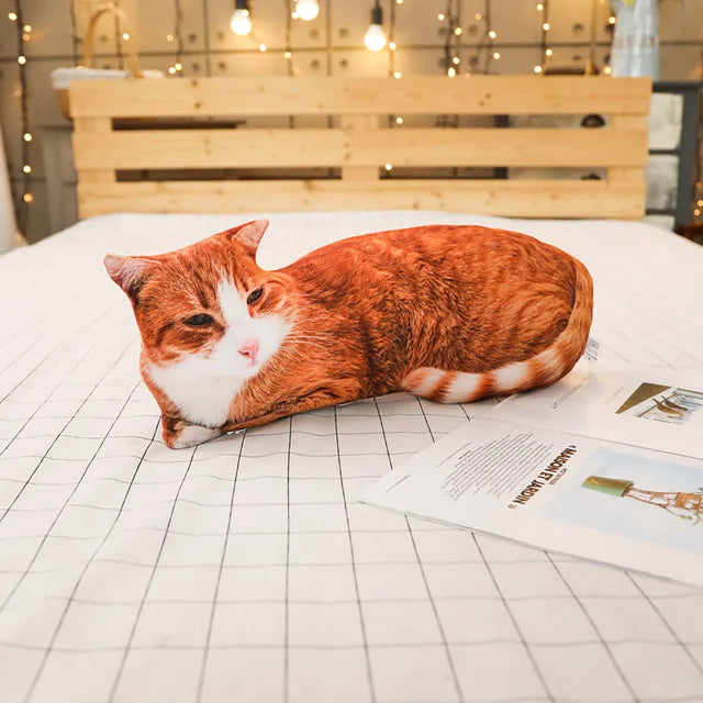 Coussin en forme de chat 3D