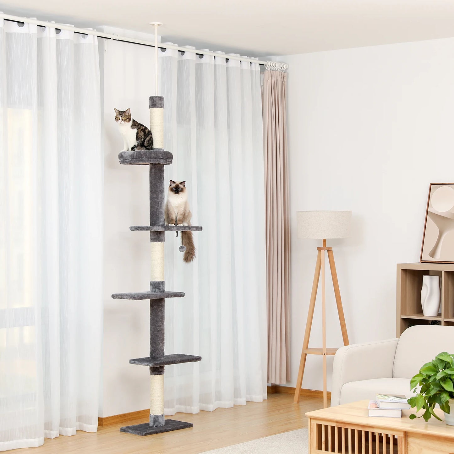 Arbre à chat réglable en hauteur 239-275cm
