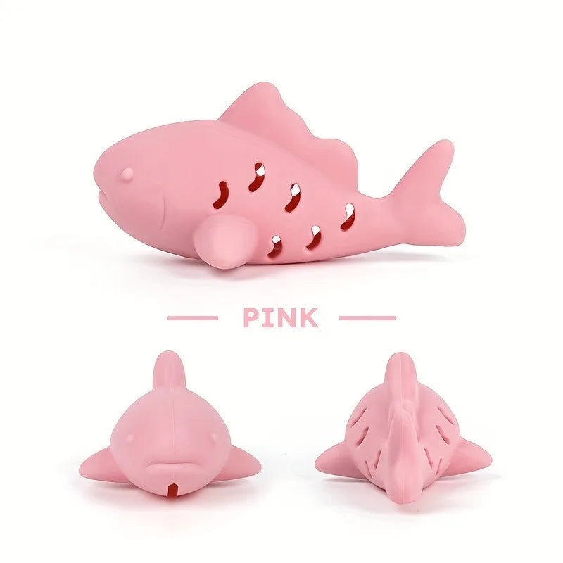 Jouet interactif en forme de requin avec distributeur de friandise
