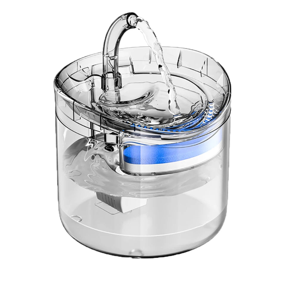 Distributeur d'eau transparent pour chat avec capteur d'automatisation
