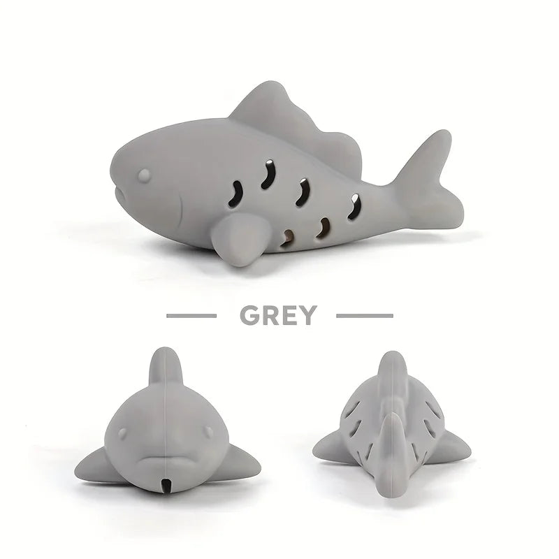 Jouet interactif en forme de requin avec distributeur de friandise
