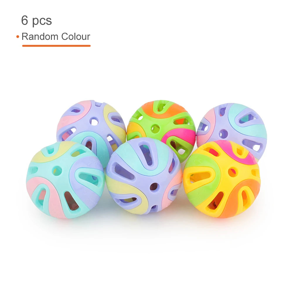 Lot de 6 jouets pour chat, balle avec anneau de cloche