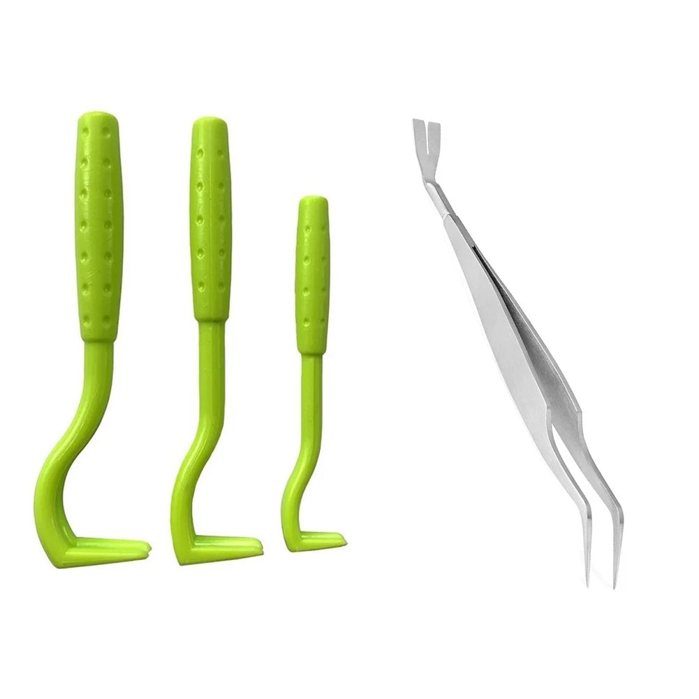 Lot de 3 pinces à crochet pour enlever les puces