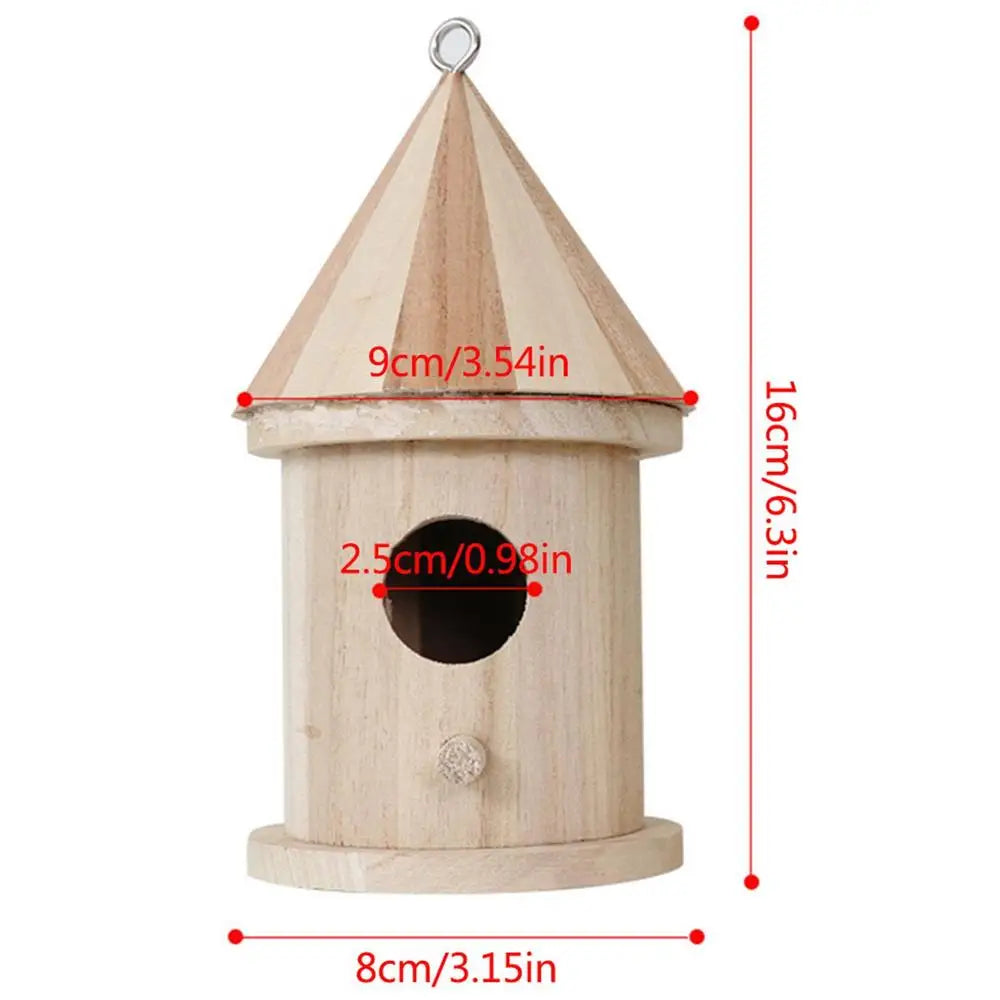 Jolie Mangeoire extérieur en bois pour petits oiseaux