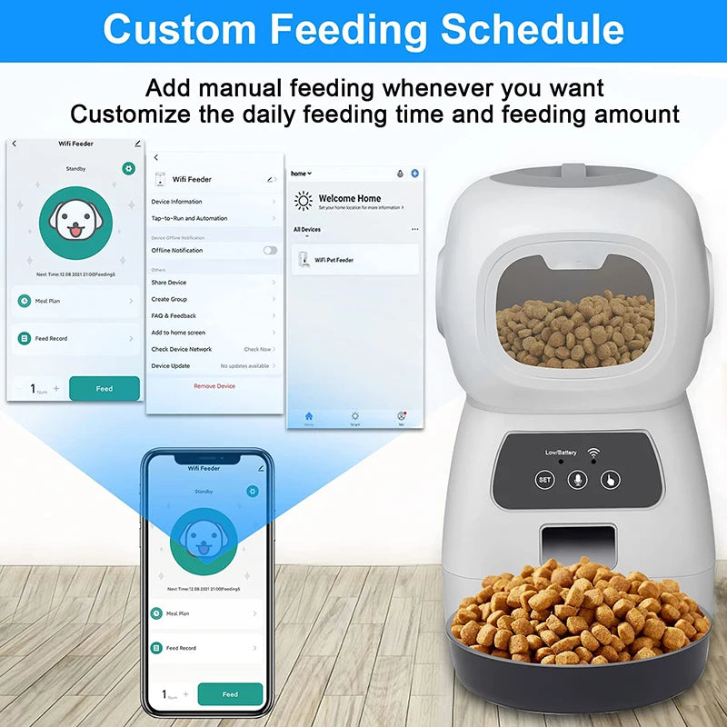 3.5L distributeur intelligent de nourriture pour chien et chat
