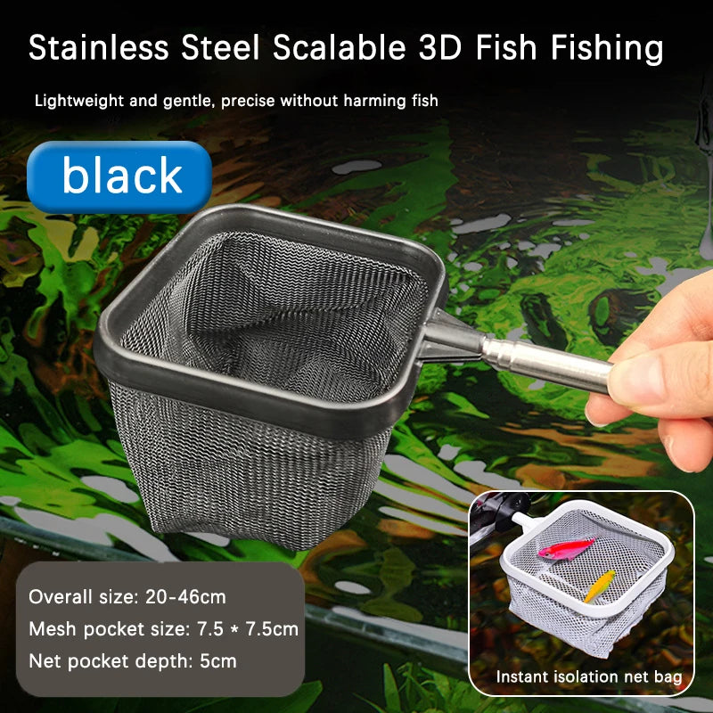 Filet de pêche télescopique en acier inoxydable pour aquarium