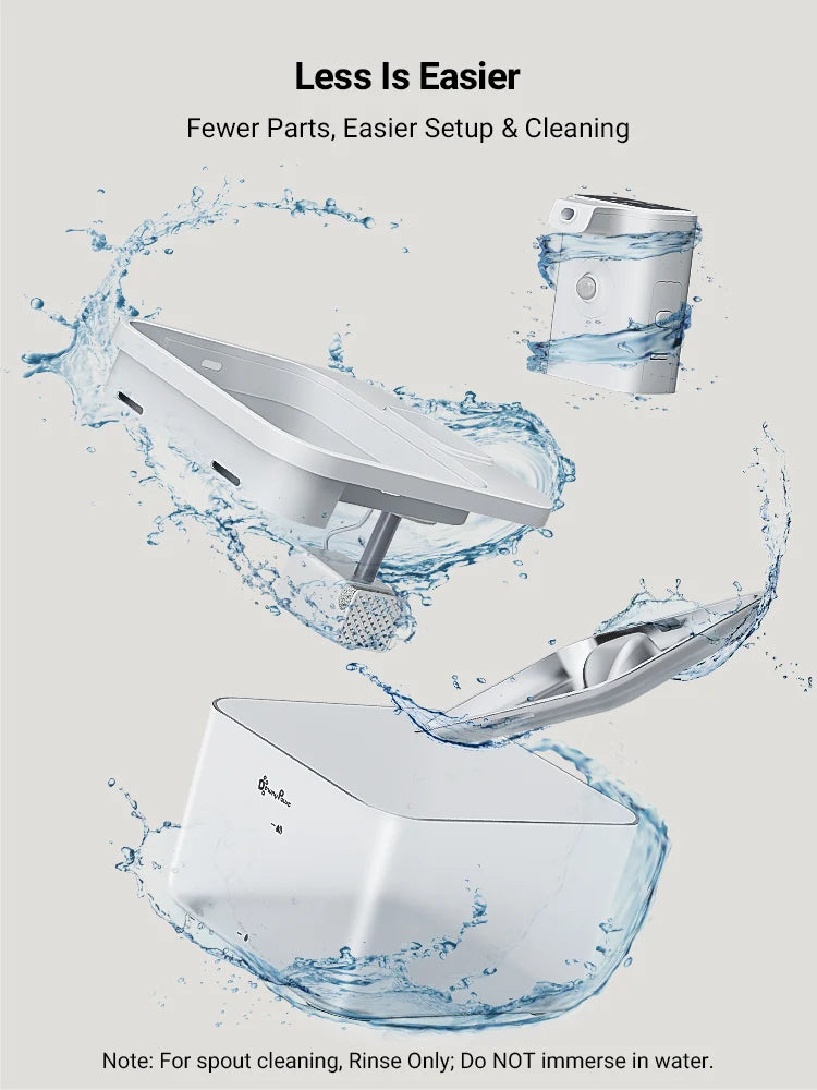 Fontaine à eau automatique en acier inoxydable DownyPaws 2,5 L