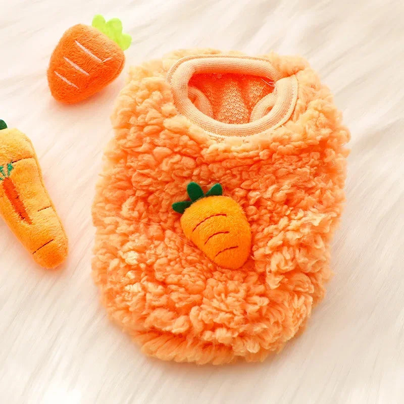 Pull d'hiver en velours chaud pour petits animaux de compagnie