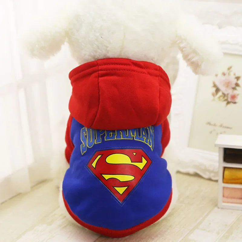 Pull à capuche avec imprimé comics pour chat et petit chien