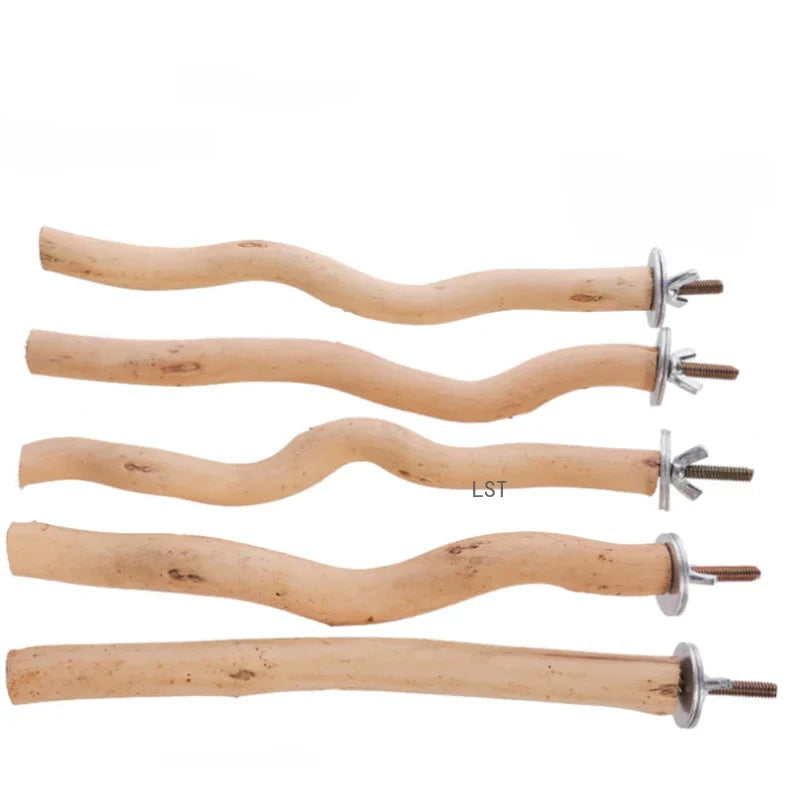 Perchoir en bois naturel cage à oiseaux