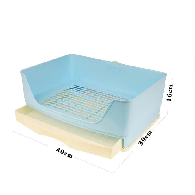 Bac à litière pour lapin et rongeurs