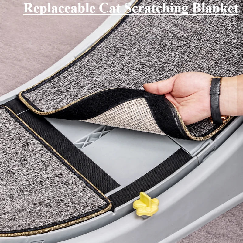 Roue d'exercice pour chat avec griffoir, jouet de course silencieux