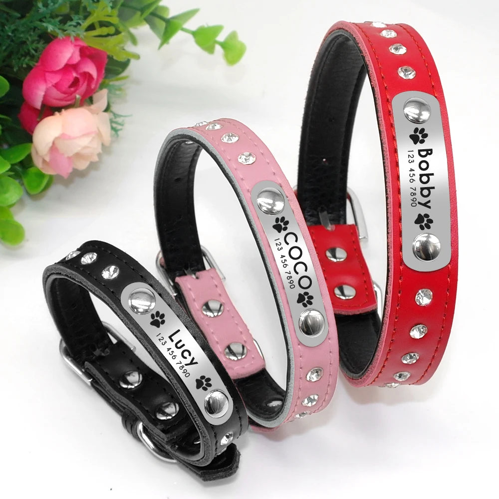 Collier en cuir personnalisé pour chat