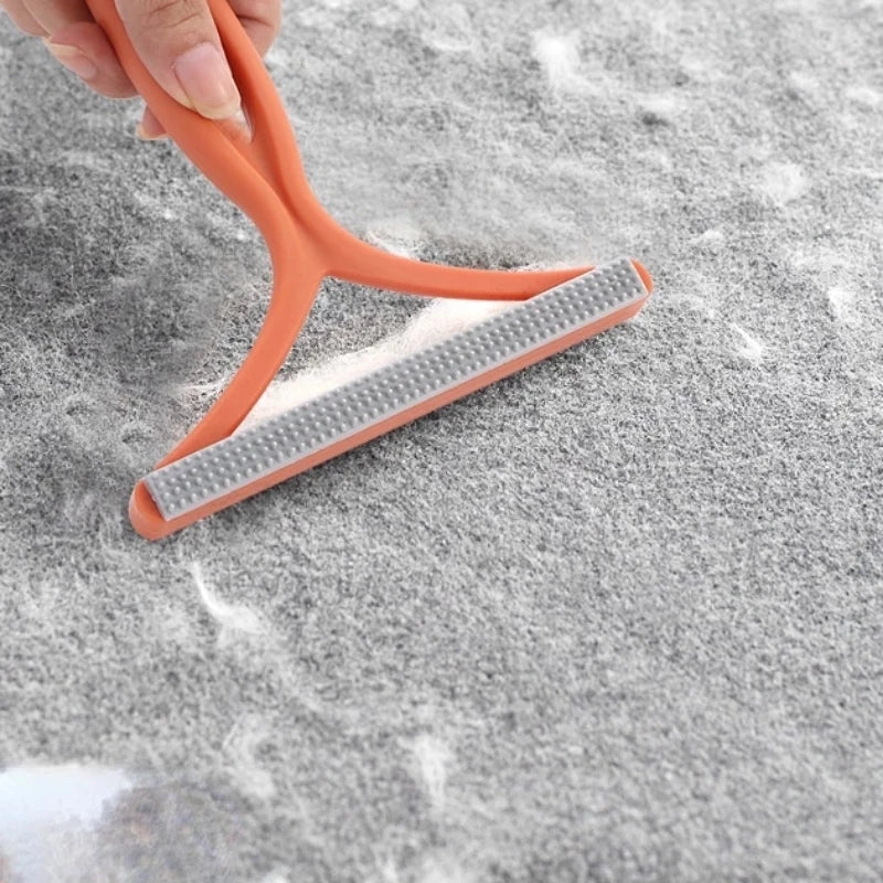 2 en 1 brosse anti-peluche et poil portabe pour animaux de compagnie
