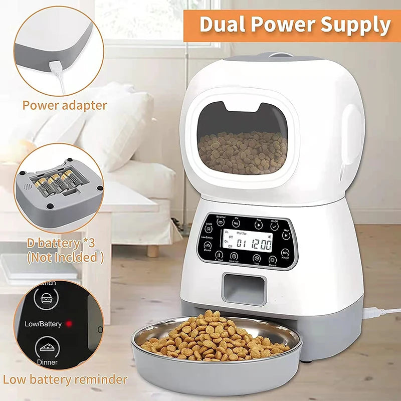 3.5L distributeur intelligent de nourriture pour chien et chat