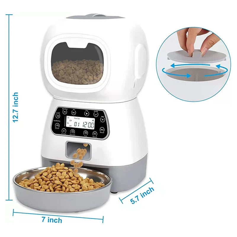 3.5L distributeur intelligent de nourriture pour chien et chat