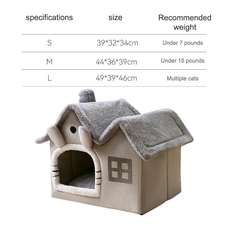 Maison pliable créative pour chien et chat, amovible et lavable