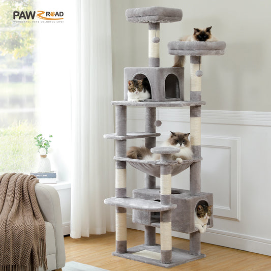 Arbre à chat de luxe avec hamac condo grande tour à chat PAWZRoad