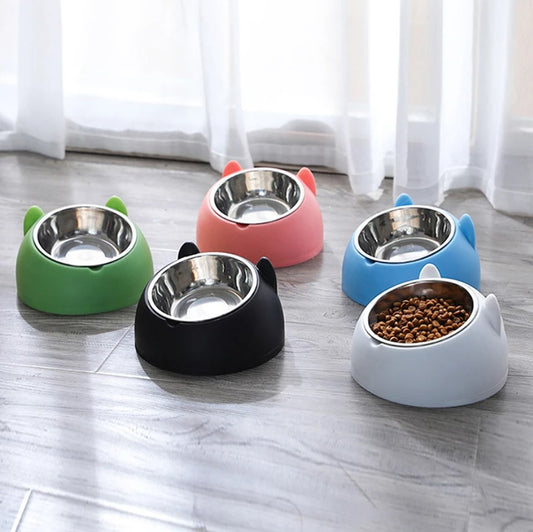 Gamelle design en acier inoxydable pour chat et chien