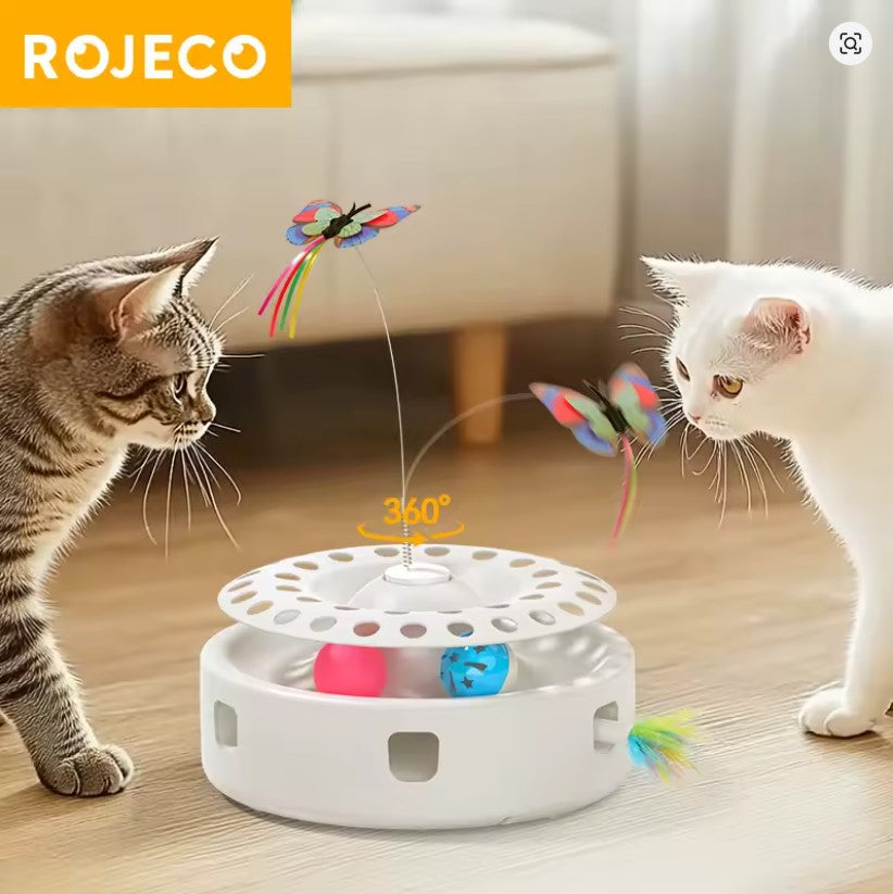 Jouet électronique interactif intelligent 3 en 1 pour chat ROJECO