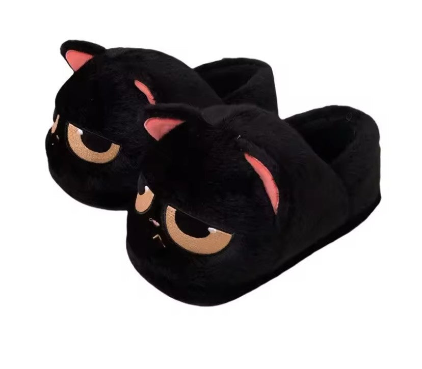 Pantoufles à forme de tête de chat