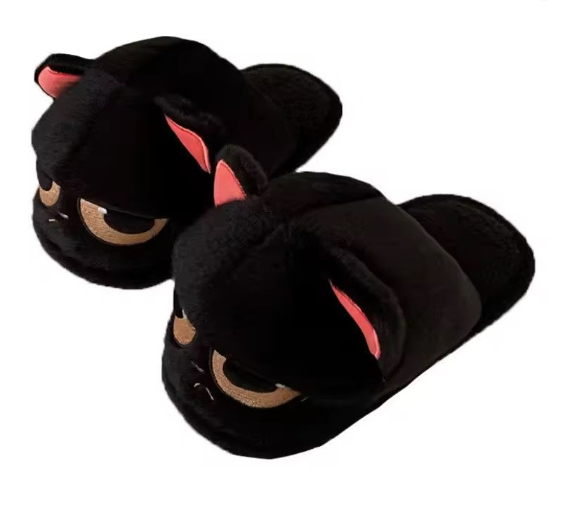 Pantoufles à forme de tête de chat