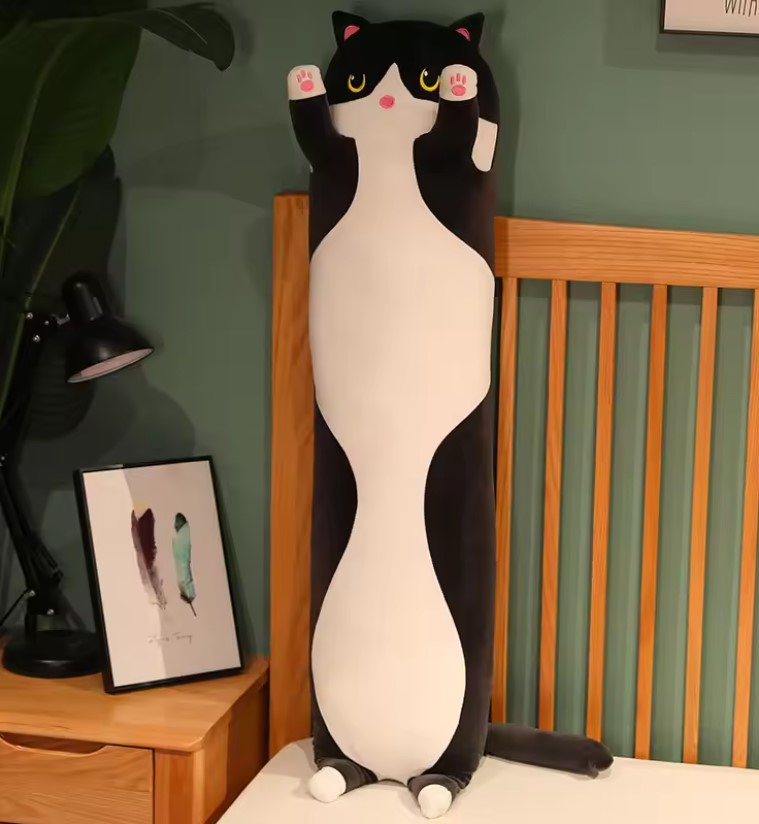 Oreiller géant en forme de chat