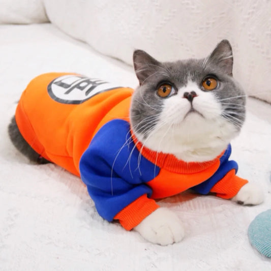 Pull Goku manga pour chat et petit chien