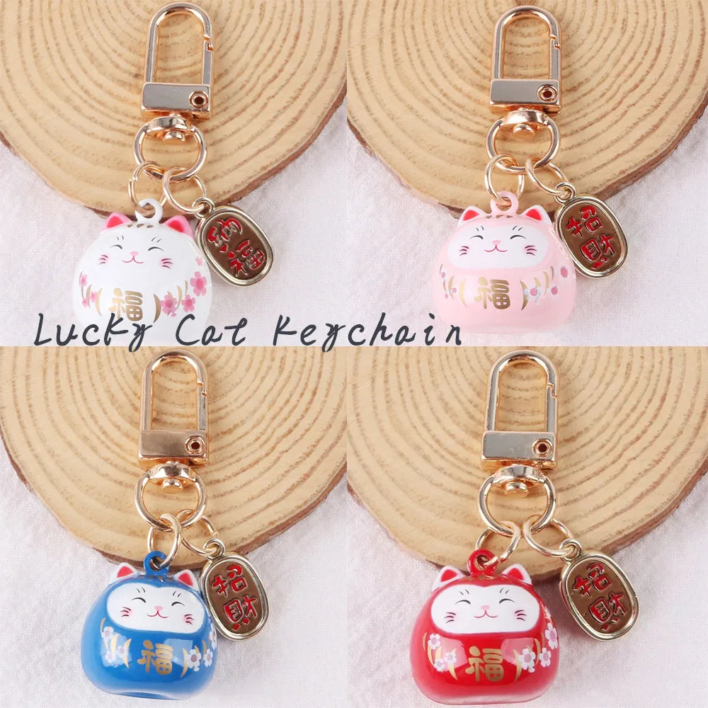 Porte-clés japonais en forme de chat porte-bonheur