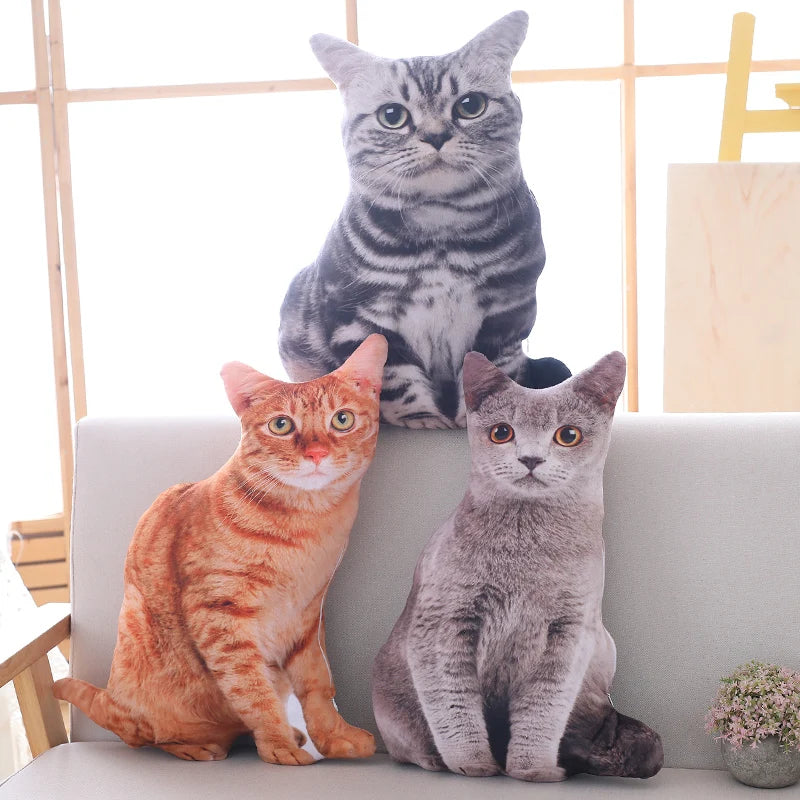 Coussin en forme de chat 3D