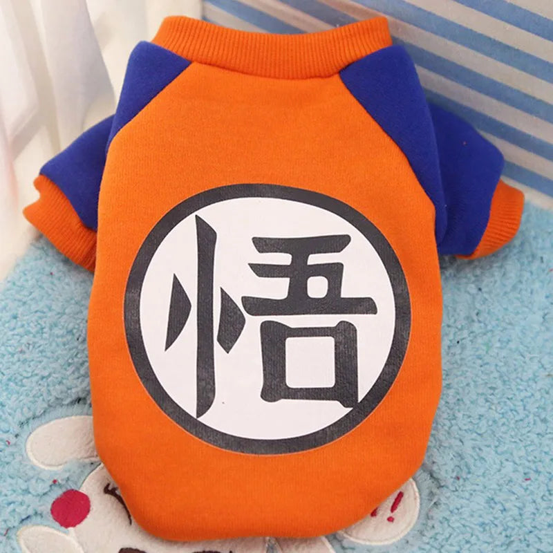 Pull Goku manga pour chat et petit chien