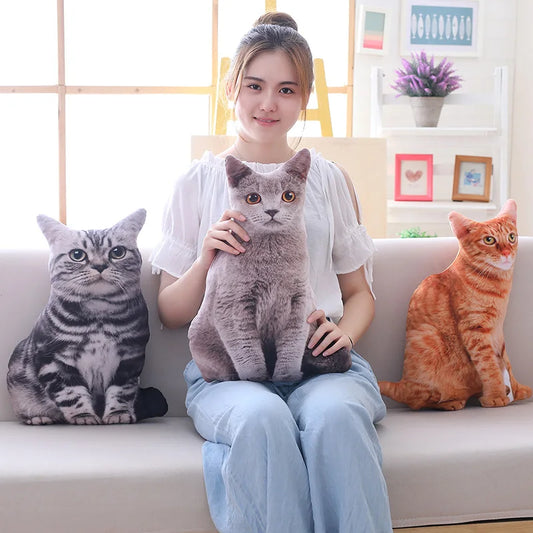 Coussin en forme de chat 3D