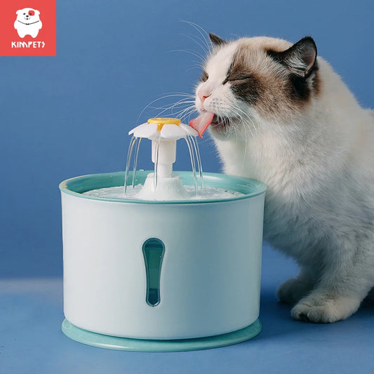 Fontaine à eau pour animaux de compagnie de 2,4 L avec filtres à charbon actif