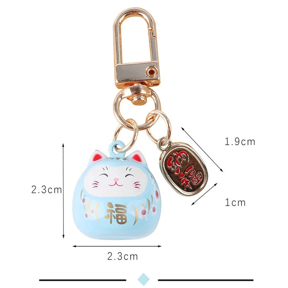 Porte-clés japonais en forme de chat porte-bonheur