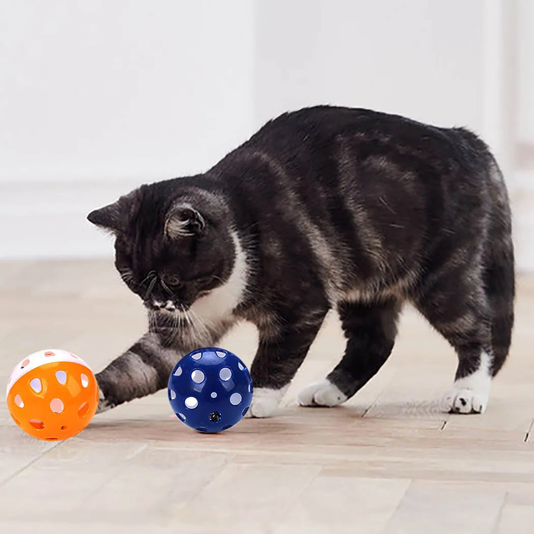 Lot de 6 jouets pour chat, balle avec anneau de cloche