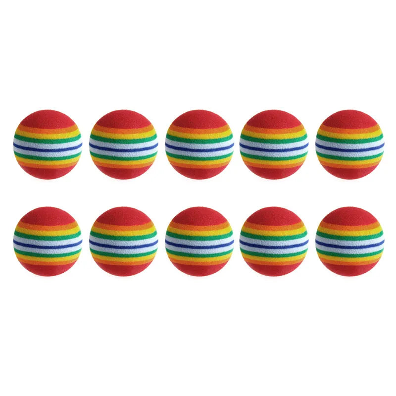 Lot de 10 balles colorées pour chat