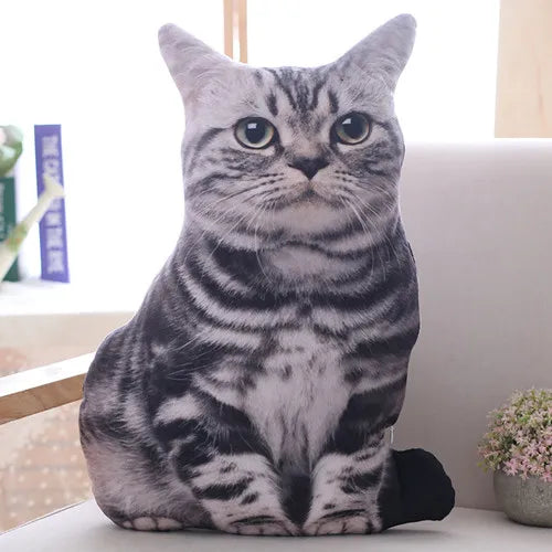 Coussin en forme de chat 3D