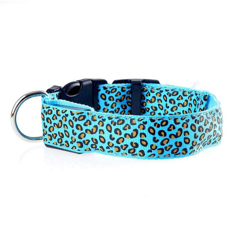 Collier en nylon pour chien avec lumière LED