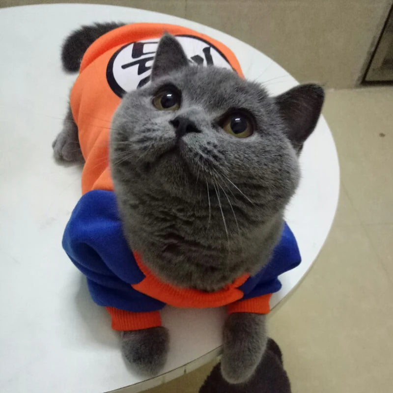 Pull Goku manga pour chat et petit chien