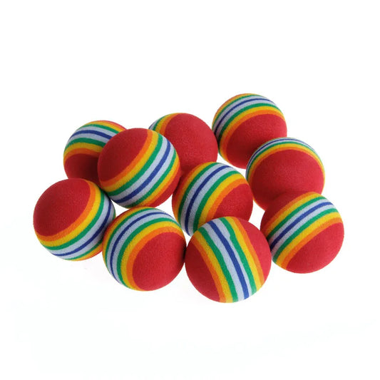 Lot de 10 balles colorées pour chat